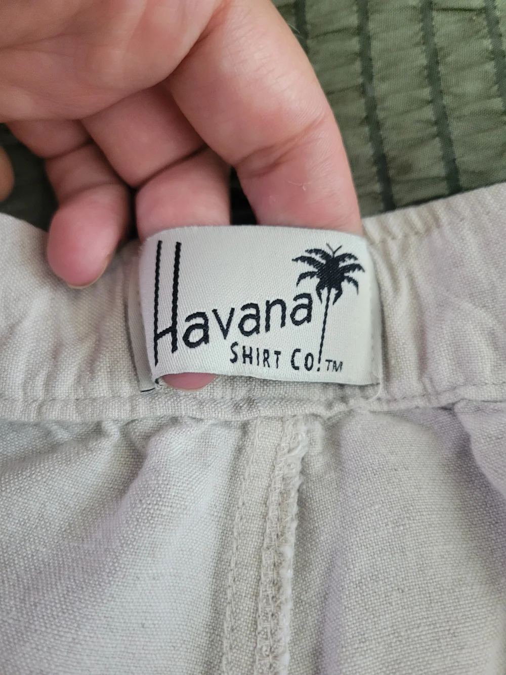 Men's Drawstring Chinos in Light Cream